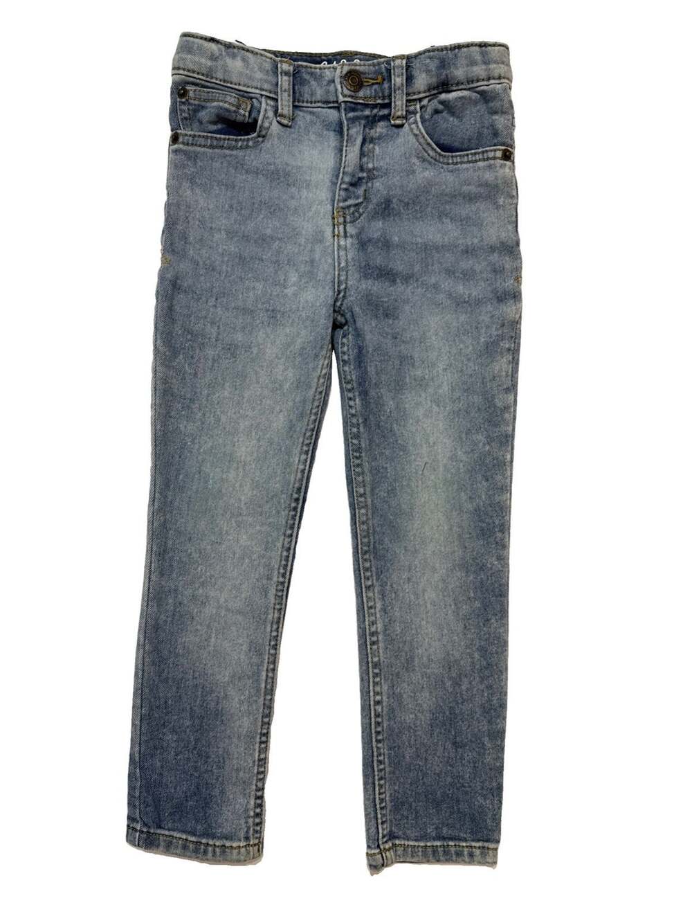 Cat & Jack Boys Skinny Super Stretch Jeans Light Wash Adjustable Waist Size 5